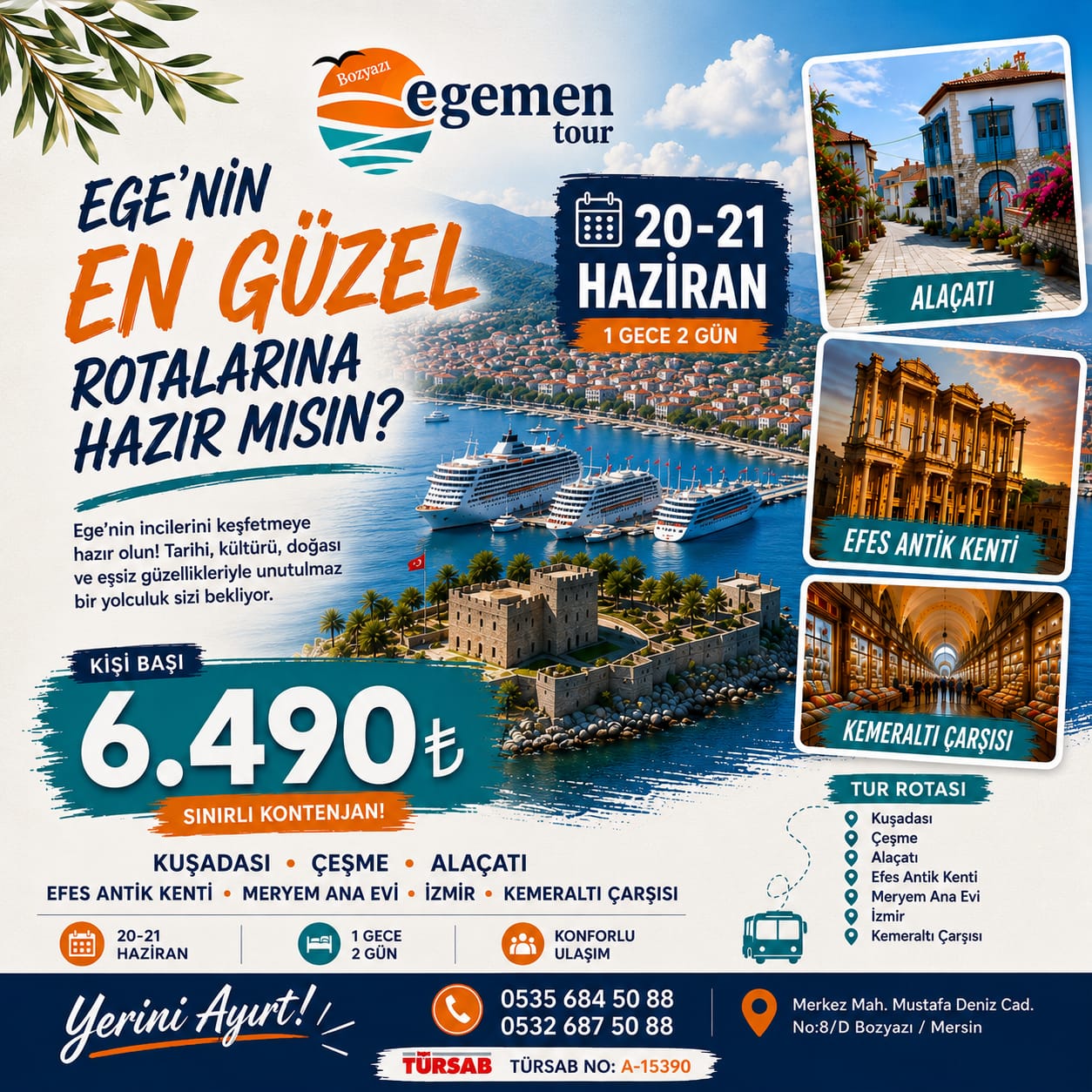 Ege Turu — Kuşadası Çeşme Alaçatı afişi