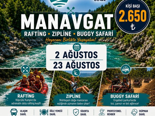 Günübirlik Manavgat Rafting Turu afişi